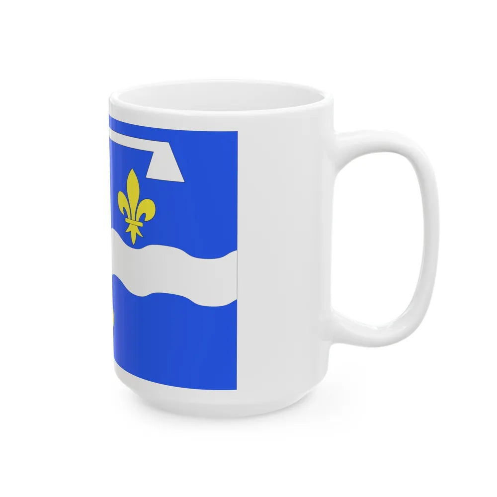 Flag of Loiret France 2 - White Coffee Mug-Go Mug Yourself