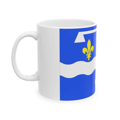 Flag of Loiret France 2 - White Coffee Mug-Go Mug Yourself