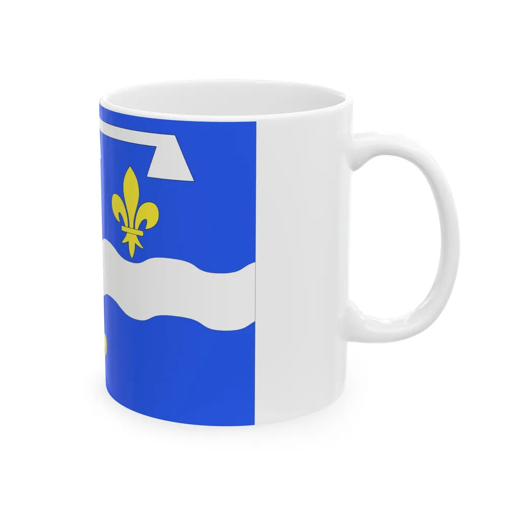 Flag of Loiret France 2 - White Coffee Mug-Go Mug Yourself