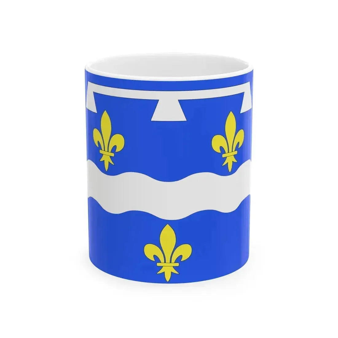 Flag of Loiret France 2 - White Coffee Mug - Go Mug Yourself