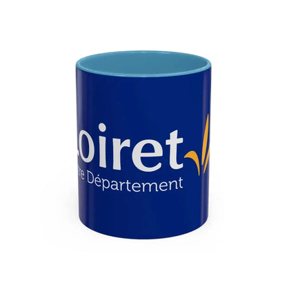 Flag of Loiret France - Accent Coffee Mug 11oz Light Blue - Go Mug Yourself