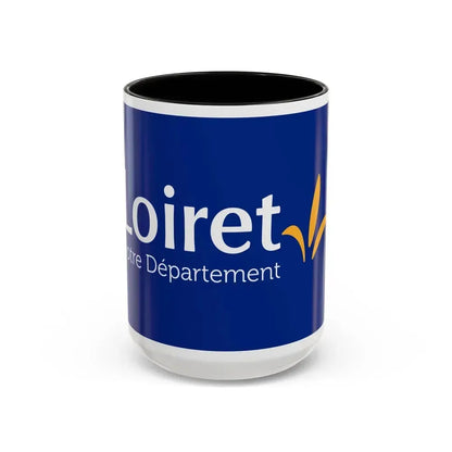 Flag of Loiret France - Accent Coffee Mug 15oz Black - Go Mug Yourself