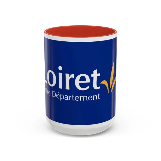 Flag of Loiret France - Accent Coffee Mug 15oz Red - Go Mug Yourself