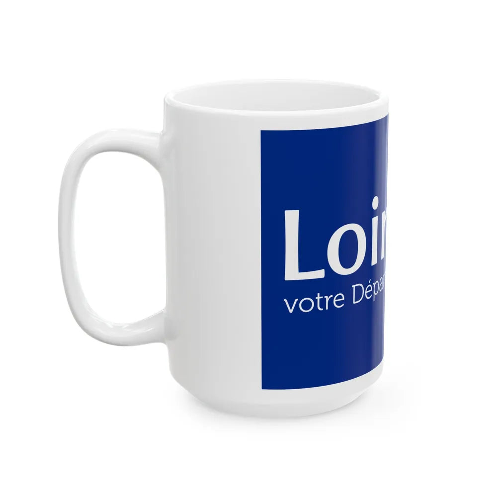 Flag of Loiret France - White Coffee Mug-Go Mug Yourself