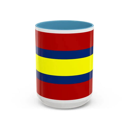 Flag of Loja Ecuador - Accent Coffee Mug 15oz Light Blue - Go Mug Yourself