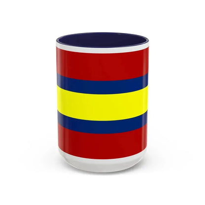 Flag of Loja Ecuador - Accent Coffee Mug 15oz Navy - Go Mug Yourself