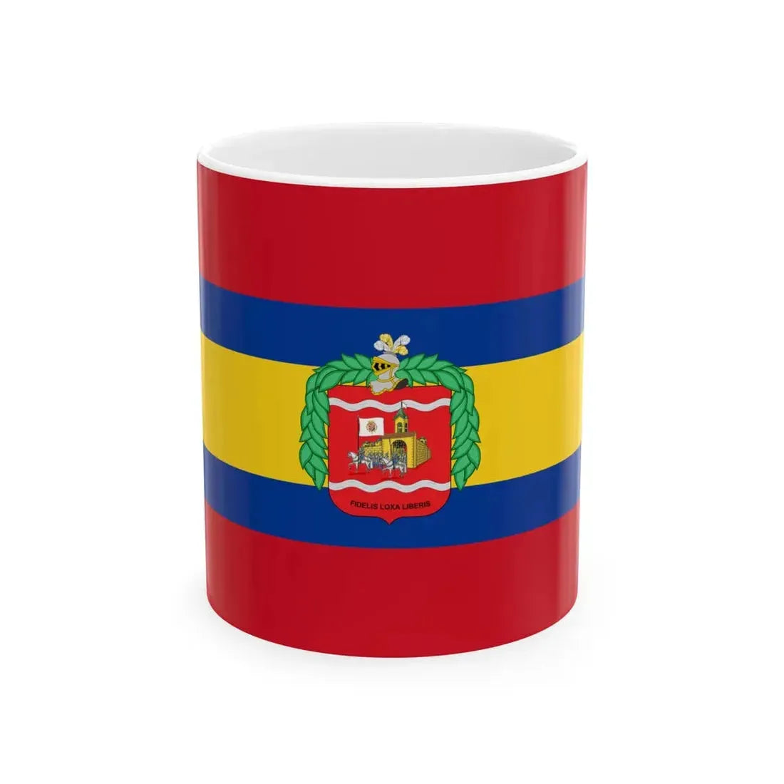 Flag of Loja Ecuador (Ecuador) White Coffee Mug 11oz - Go Mug Yourself