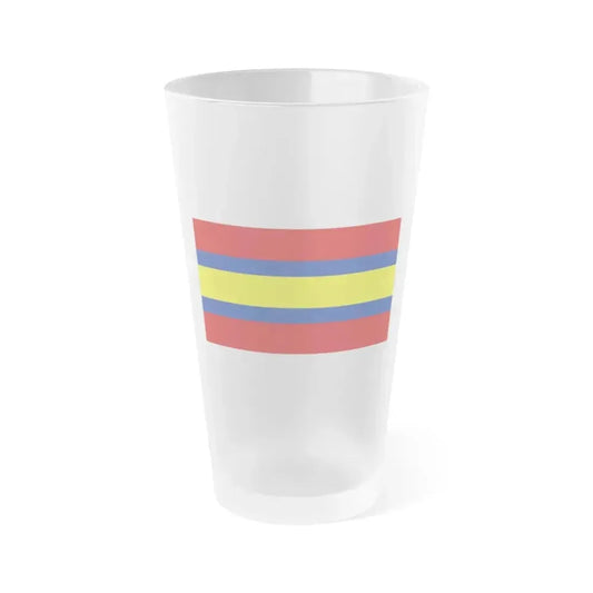 Flag of Loja Ecuador - Frosted Pint Glass 16oz 16oz Frosted - Go Mug Yourself