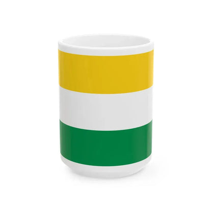 Flag of Lomas de Sargentillo (Ecuador) White Coffee Mug 15oz - Go Mug Yourself