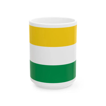 Flag of Lomas de Sargentillo (Ecuador) White Coffee Mug 15oz - Go Mug Yourself