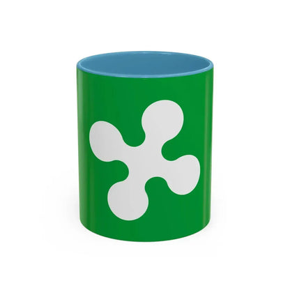 Flag of Lombardy Italy - Accent Coffee Mug 11oz Light Blue - Go Mug Yourself