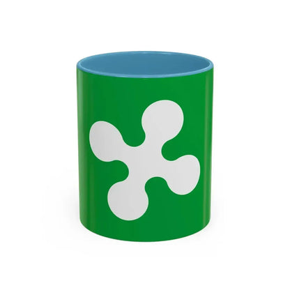Flag of Lombardy Italy - Accent Coffee Mug 11oz Light Blue - Go Mug Yourself