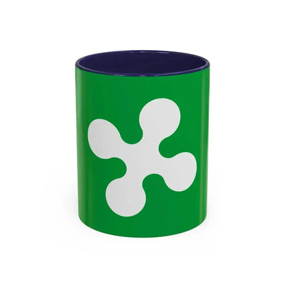 Flag of Lombardy Italy - Accent Coffee Mug 11oz Navy - Go Mug Yourself