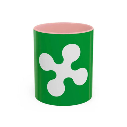 Flag of Lombardy Italy - Accent Coffee Mug 11oz Pink - Go Mug Yourself