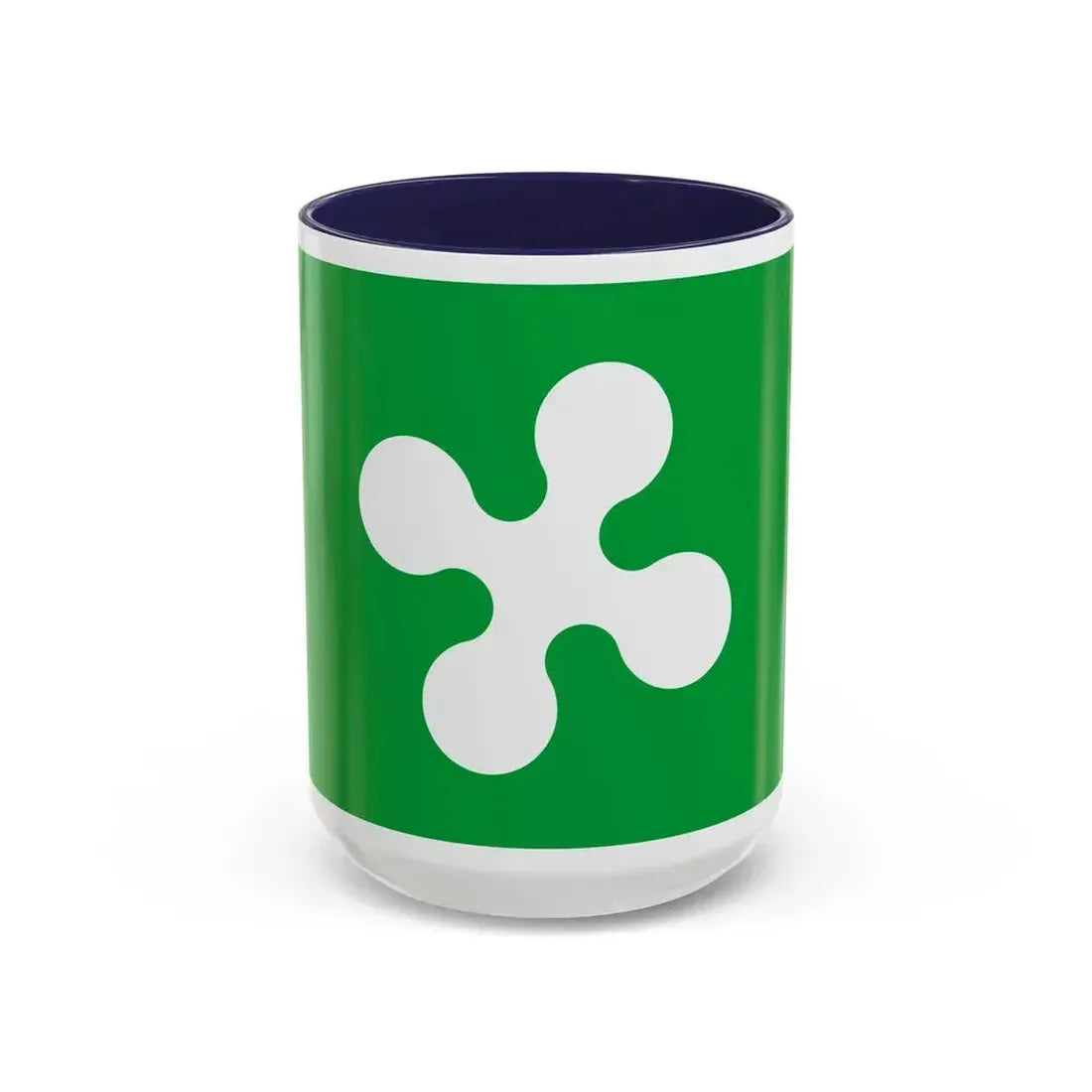 Flag of Lombardy Italy - Accent Coffee Mug 15oz Navy - Go Mug Yourself