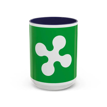Flag of Lombardy Italy - Accent Coffee Mug 15oz Navy - Go Mug Yourself