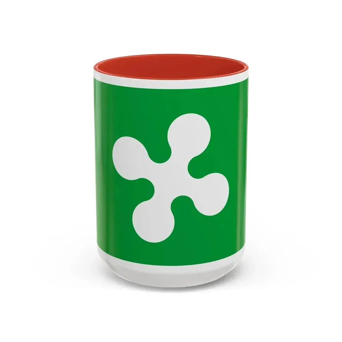 Flag of Lombardy Italy - Accent Coffee Mug 15oz Red - Go Mug Yourself
