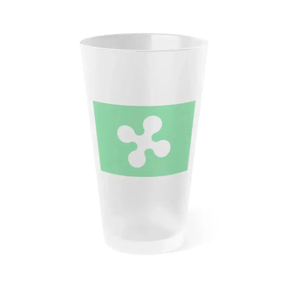 Flag of Lombardy Italy - Frosted Pint Glass 16oz 16oz Frosted - Go Mug Yourself