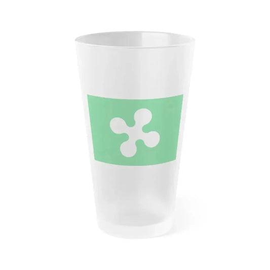 Flag of Lombardy Italy - Frosted Pint Glass 16oz 16oz Frosted - Go Mug Yourself