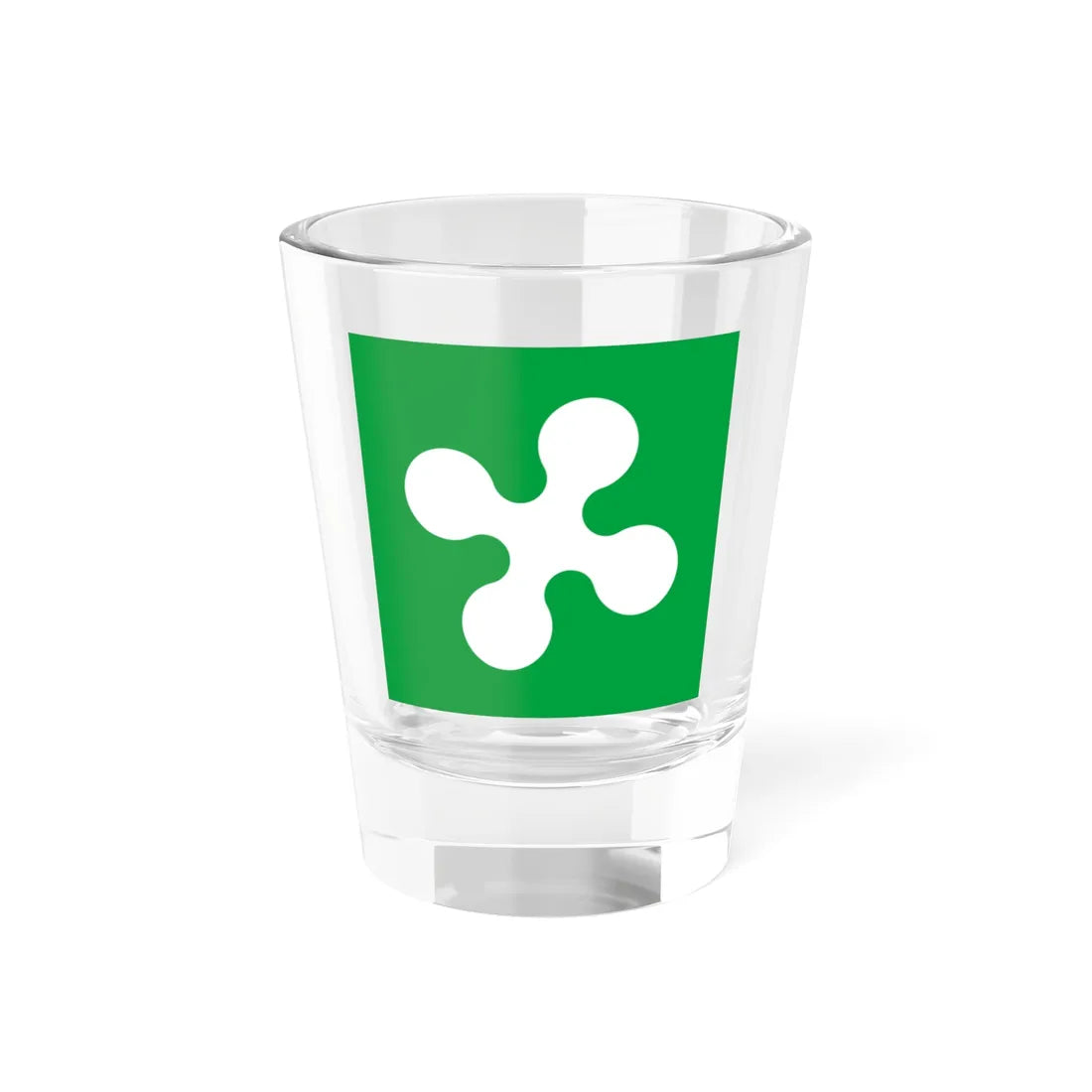 Flag of Lombardy square (Italy) Shot Glass 1.5oz 1.5oz - Go Mug Yourself