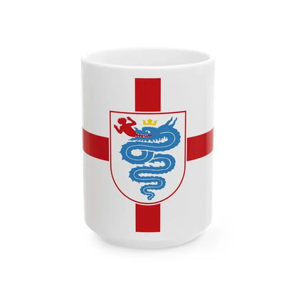 Flag of Lombardy version 2 (Italy) White Coffee Mug 15oz - Go Mug Yourself