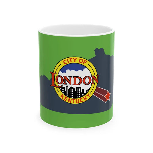 Flag of London Kentucky (United States) White Coffee Mug 11oz - Go Mug Yourself