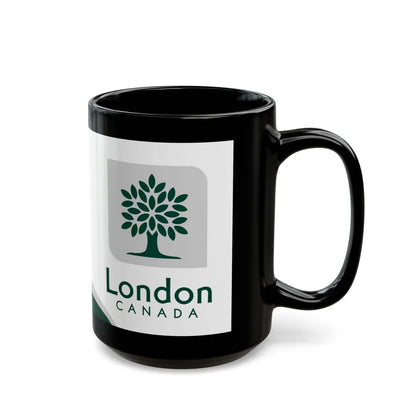 Flag of London Ontario Canada - Black Coffee Mug-Go Mug Yourself