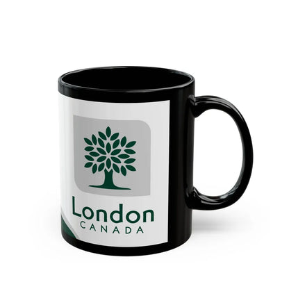 Flag of London Ontario Canada - Black Coffee Mug-Go Mug Yourself