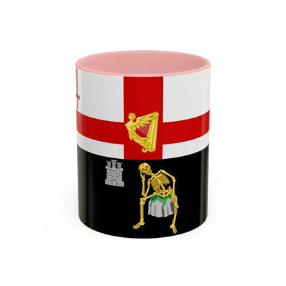 Flag of Londonderry Ireland - Accent Coffee Mug 11oz Pink - Go Mug Yourself