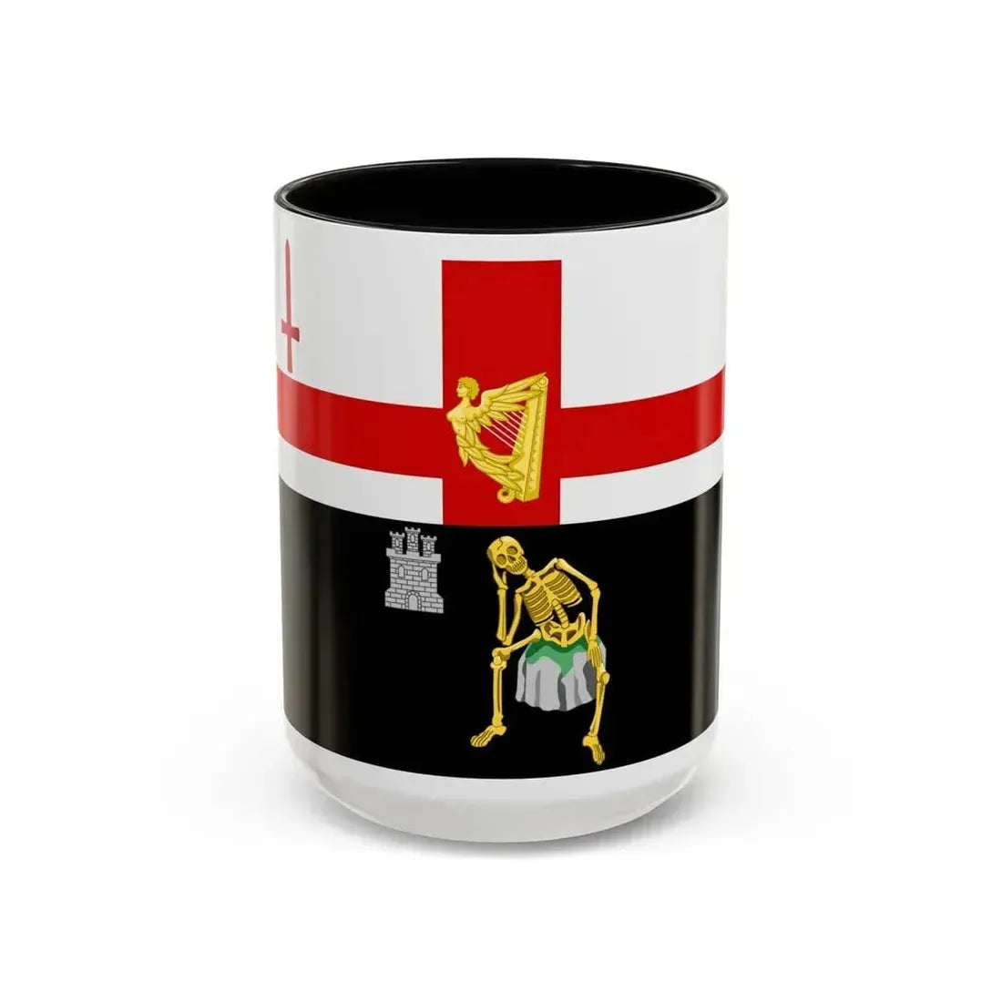 Flag of Londonderry Ireland - Accent Coffee Mug 15oz Black - Go Mug Yourself