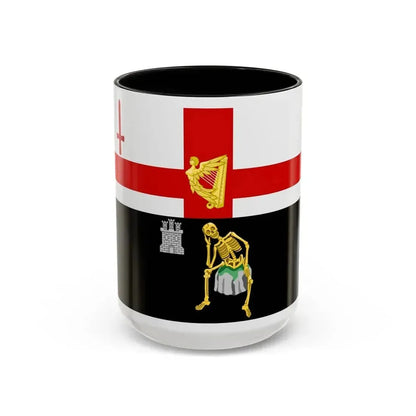 Flag of Londonderry Ireland - Accent Coffee Mug 15oz Black - Go Mug Yourself