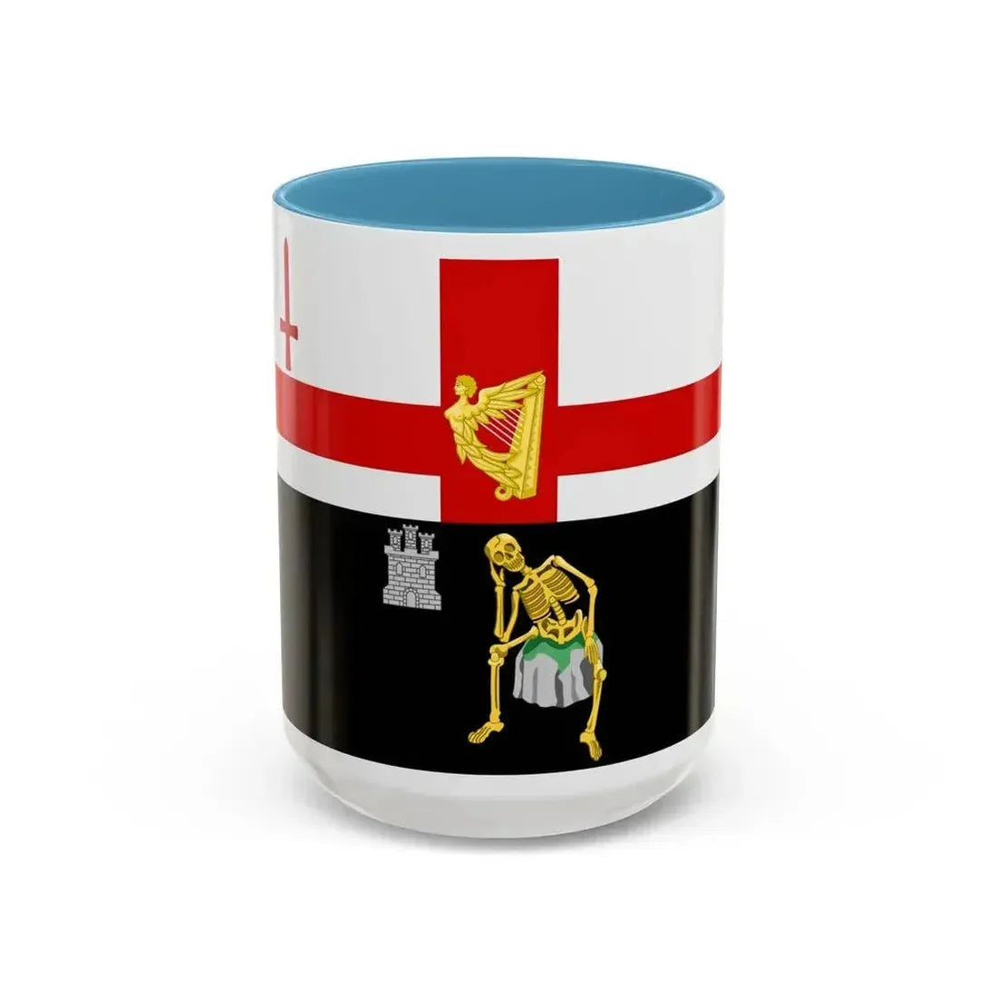 Flag of Londonderry Ireland - Accent Coffee Mug 15oz Light Blue - Go Mug Yourself