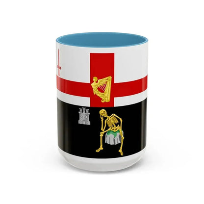 Flag of Londonderry Ireland - Accent Coffee Mug 15oz Light Blue - Go Mug Yourself