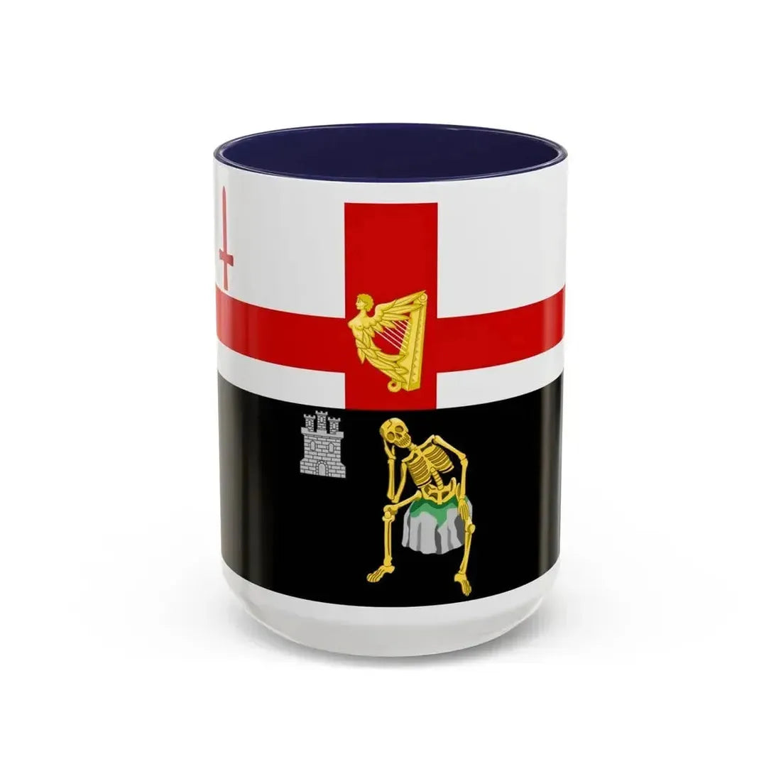 Flag of Londonderry Ireland - Accent Coffee Mug 15oz Navy - Go Mug Yourself