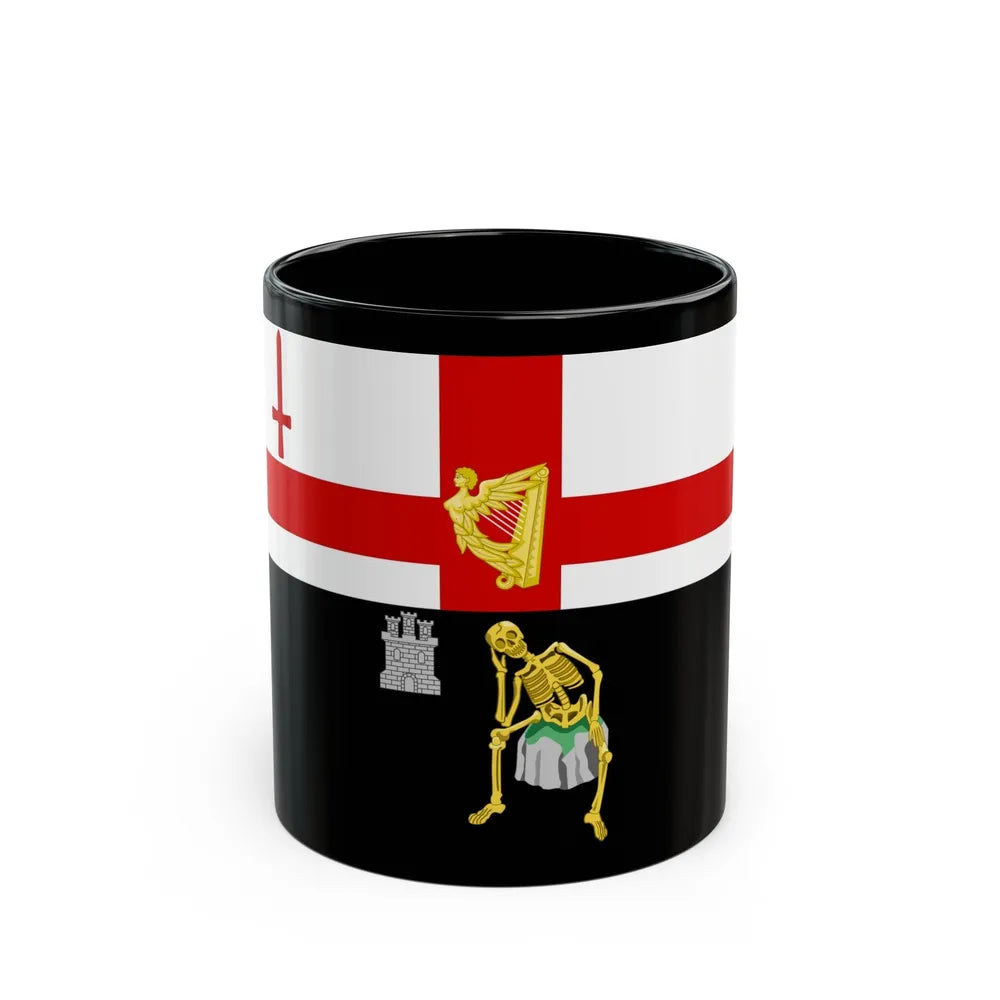 Flag of Londonderry Ireland - Black Coffee Mug-11oz-Go Mug Yourself