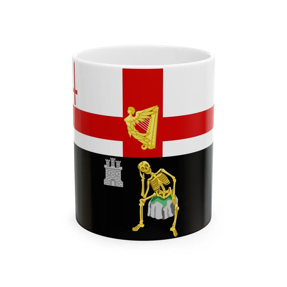 Flag of Londonderry Ireland - White Coffee Mug-11oz-Go Mug Yourself