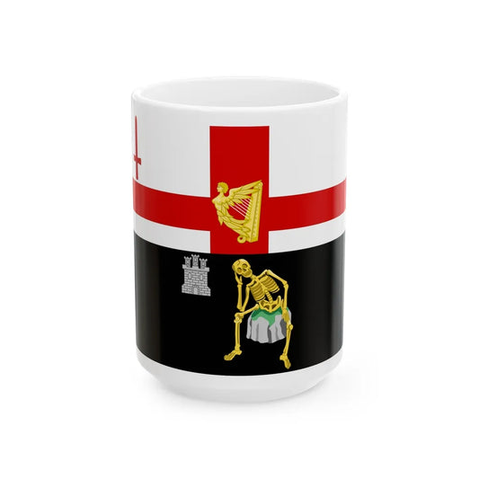 Flag of Londonderry Ireland - White Coffee Mug-15oz-Go Mug Yourself