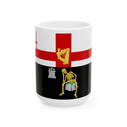 Flag of Londonderry Ireland - White Coffee Mug 15oz - Go Mug Yourself