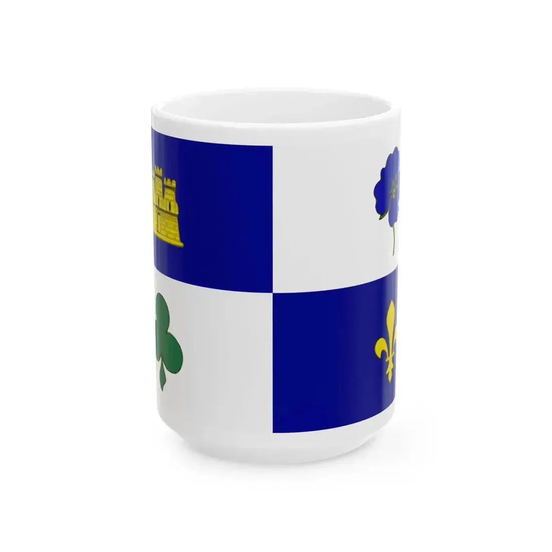 Flag of Longeron (France) White Coffee Mug 15oz - Go Mug Yourself