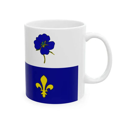Flag of Longeron (France) White Coffee Mug - Go Mug Yourself