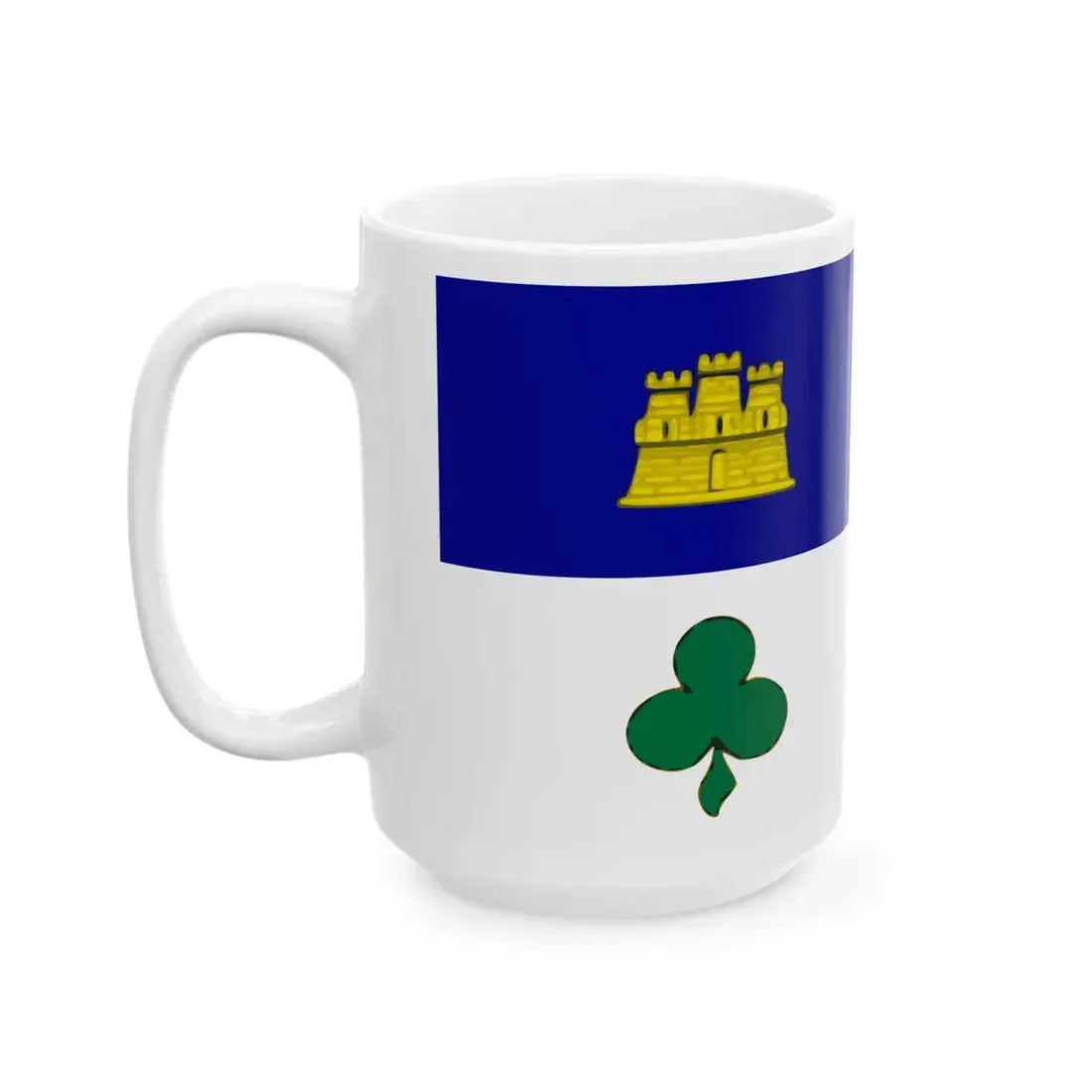 Flag of Longeron (France) White Coffee Mug - Go Mug Yourself