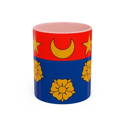Flag of Longueuil Quebec Canada - Accent Coffee Mug 11oz Pink - Go Mug Yourself