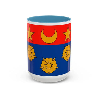 Flag of Longueuil Quebec Canada - Accent Coffee Mug 15oz Light Blue - Go Mug Yourself