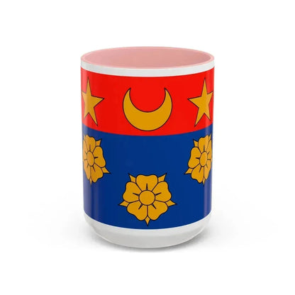 Flag of Longueuil Quebec Canada - Accent Coffee Mug 15oz Pink - Go Mug Yourself