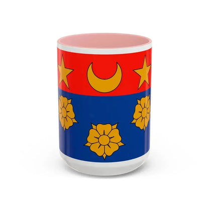 Flag of Longueuil Quebec Canada - Accent Coffee Mug 15oz Pink - Go Mug Yourself