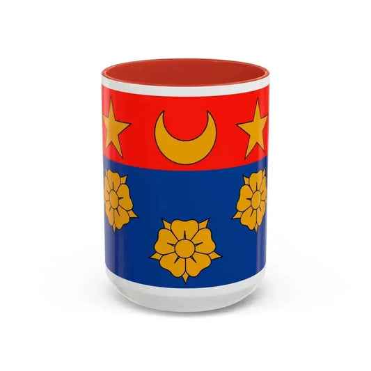 Flag of Longueuil Quebec Canada - Accent Coffee Mug 15oz Red - Go Mug Yourself