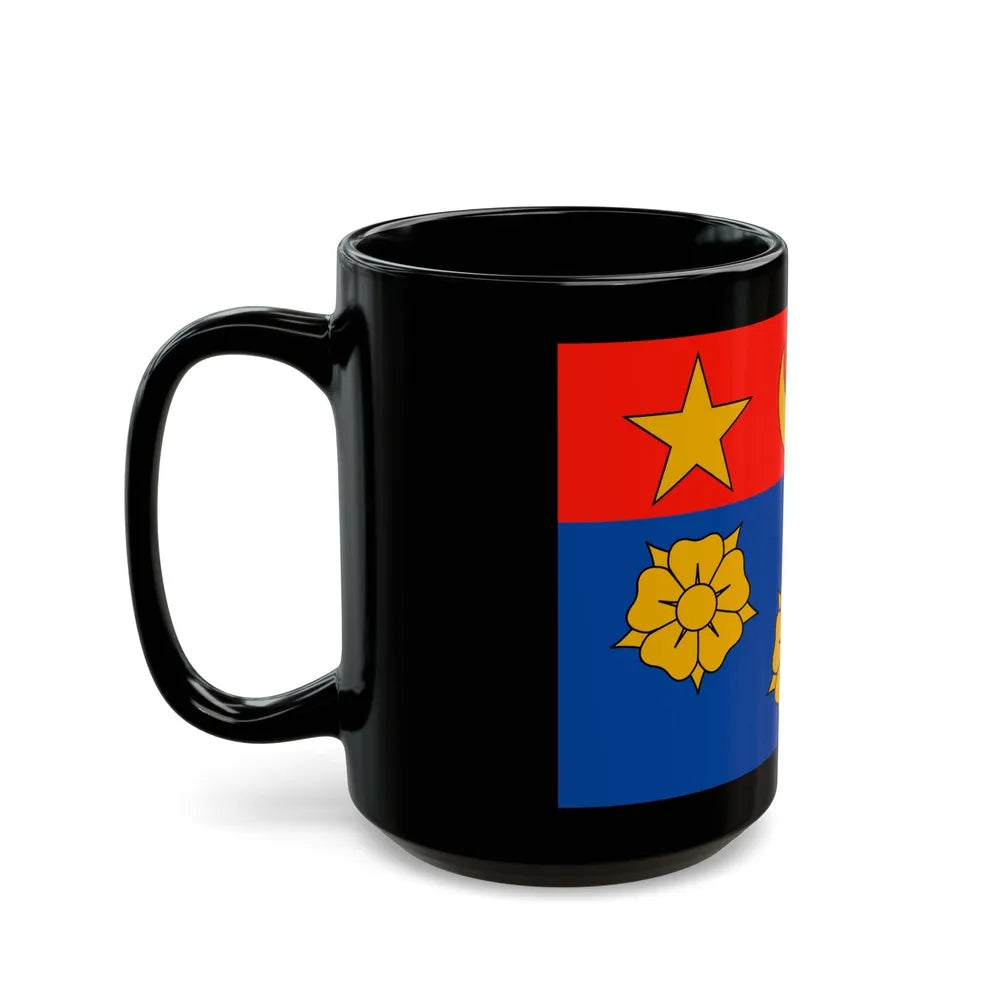 Flag of Longueuil Quebec Canada - Black Coffee Mug-Go Mug Yourself