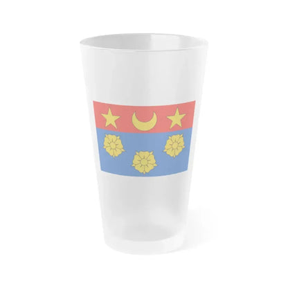 Flag of Longueuil Quebec Canada - Frosted Pint Glass 16oz 16oz Frosted - Go Mug Yourself