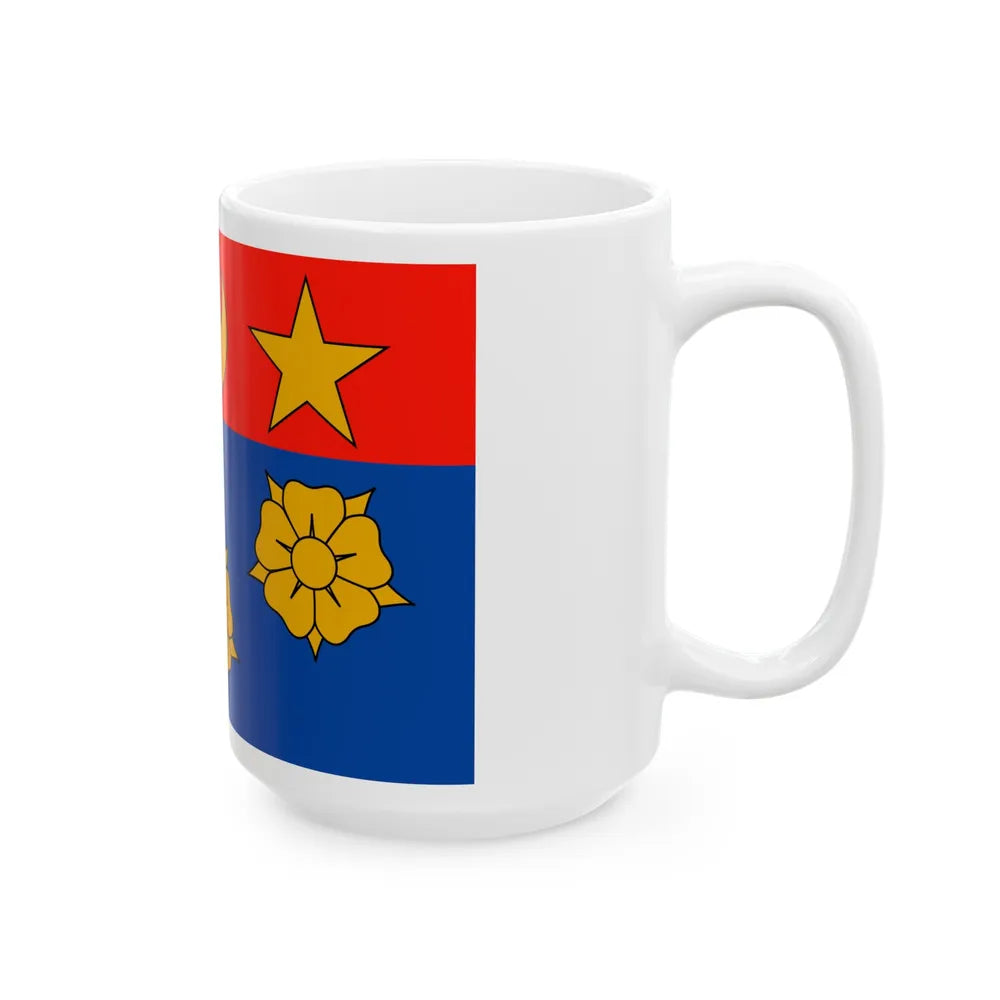 Flag of Longueuil Quebec Canada - White Coffee Mug-Go Mug Yourself