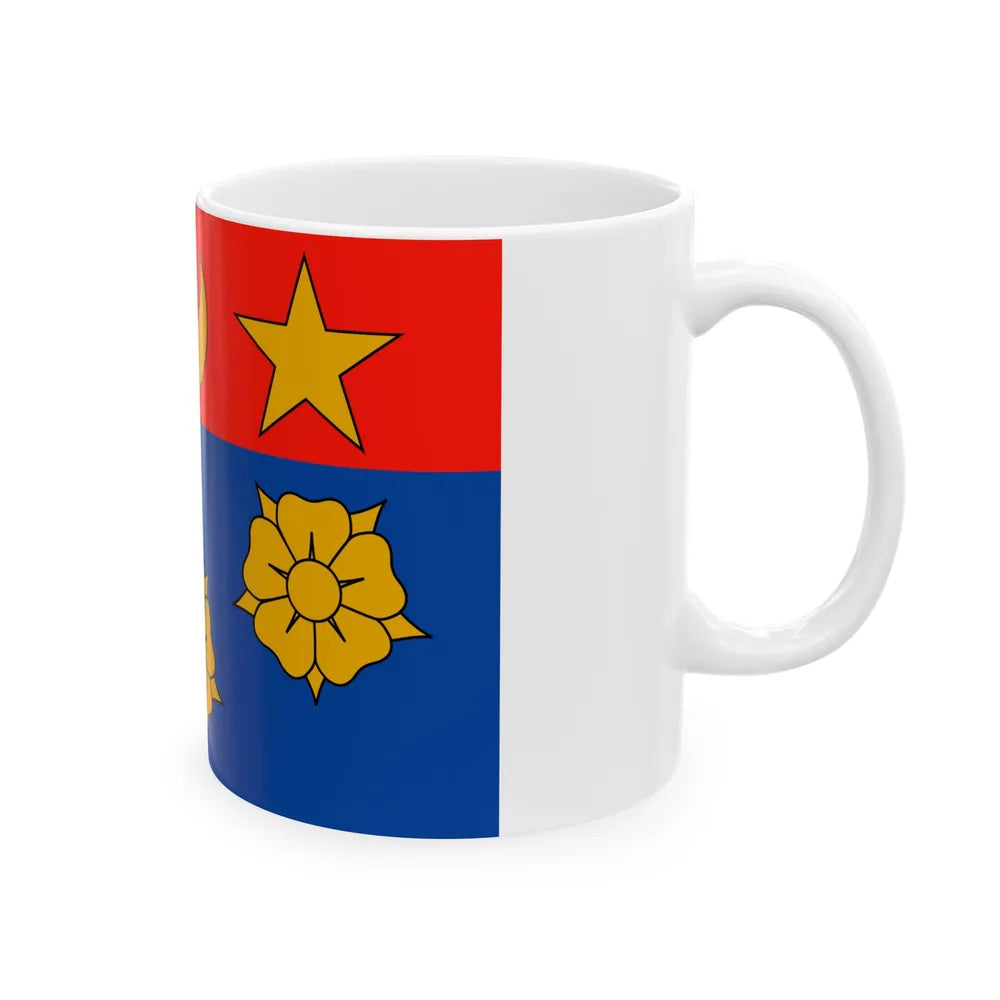 Flag of Longueuil Quebec Canada - White Coffee Mug-Go Mug Yourself